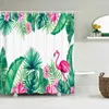 Zasłony prysznicowe Nordic Style Piękny flamingo druk łazienki Dekoracja domu Wodoodporna tkanina do ekranu