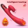 Autres éléments de beauté de la santé Vanteur de lapin G puissant pour les femmes avec la langue Licking Clitoris Stimulator chauffant Dildo Adultes Goods Toys for Female T240510