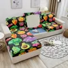 Couvre-chaise Candy Match Sofa Seset Cushion Cover Hamburg Print Food Series Stretch Washable Meubles Protecteur 1/2/3/4 Seater