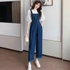 Women's Jeans 2024 Summer Waist Retraction Women's Denim Strap Pants Women High Temperament Jumpsuit Set