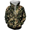 Sweat à capuche masculine Camouflage décontracté quotidien Imprimé soldat militaire Fashion Street Sweet-shirt Taked Sweat Tactic Tactic Tactic