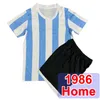 1994 Argentina Kids Kit Soccer Jerseys 1986 Batistuta Maradona Home Away Blue Białe koszule piłkarskie mundury krótkie rękawy