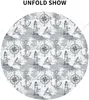 Table Cloth Submarine World Lighthouse Anchor Compass Washable Polyester Decorative Cover Waterproof Round Tablecloth 60''