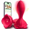 Otros artículos de salud de la salud Vibradores de control remoto de la aplicación de tope de rosa vibrante 9 modos impermeables sile anal toyes para adultos vibrador para principiante T240510