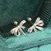 Boucles d'oreilles étalon ruban metal bowknot élégant bijoux de mode perçant 4xbf