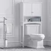 Depolama Kutuları Tuvalet Dolabı Organizatör Ayarlanabilir Raflar Modern Stil Yüksek kaliteli Dayanıklı Banyo Rafı Beyaz 9 "D x 24" W 62 "H