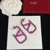 2023 Brincos Designer para mulheres Stud Stud Luxury Gold Heart Shape Pérola Gold Double V Letter 925S Caixa clássica de jóias de prata