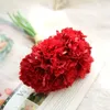 Decorative Flowers 6Pc Artificial Carnation 26cm Fake Silk Pink Flower For Mother's Day Wedding Bouquet Bedroom Party Decoration