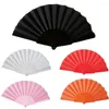 Decorative Figurines Hand Fan Held Tela Portable Spanish Dances Fabric Folding Party Wedding Gift Decoration Ornaments Dance