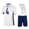 2024 Kits de football pour enfants Angleterre Jerseys de football Saka Fode Bellingham Rashford England Kane Sterling Grelish National Team Football Kit