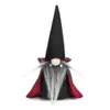 Szwedzki Tomte Gnomes Halloween ręcznie robione zabawkowe ozdoby z czarownicą Cloak Hat Christmas Doll Decor for Home Sxjul19