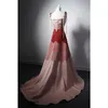 Party Dresses Satin Spaghetti Evening Strap A-line Pearl Sleeveless Elegant Quinceanera Engagement Bridesmaid Prom Gowns