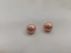 Dangle Ohrringe Perfektes Paar 11-12 mm Südsee-Rosa-Perle 14K Gelbgold Fein Schmuck Juwelen