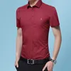 Camisas de vestido masculinas 2024 Plus Camisas M-8XL Casual Camisa de manga curta Camisa Slim Fit Office