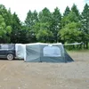 Tält och skyddsrum uppgraderade SUV bakre tält med regntak inklusive ett par stödpoler för utomhus camping turismutrustning 5-8 Peopleq240511