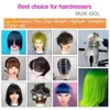 Головы манекенов 100% искусственные волосы Human Model Head для тренировок сольной парикмахерской виртуальной куклы практикуют прически Q2405101