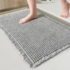 Bath Mats Mat Slip Solid Absorbent Color Machine Entrance Rug Waffle Bedroom Bathroom Door Microfiber Washable Tassels Soft