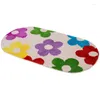 Tapis mignons y2k plantes fleurs tapis toufuté pour salle de bain chambre fille décor de maison moelleuse ovale grain de bain coloré tapis non galet