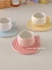Filiżanki spodki Macaron Ceramiczna filiżanka kawy i spodek