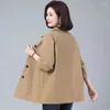 Trench Coats Women Coats 5xl Spring Mother Mother Merdle Metter Double Layed High-Quality Ligneing Veste Tempérament Femmes décontractées