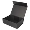 Embalagem de presente embalagem magnética embalagem de papel de papelão dobrável preto com tampa usada para casamentos de halloween de Natal dos namorados DayQ240511
