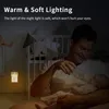 LED Night Light Motion Sensor UE Plugue lumineira Nightlights para crianças Decoração do quarto escadas do corredor WC Lâmpada noturna de cabeceira 240507