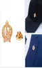 Savoyshi Funny Crown Brooch épingles Femmes Broches de robe pour hommes Broches de colonne d'or