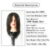 Mannequin Heads Human Model Head Straight 100% коричневые парикмахерские парикмахерскую отбеливательская кукла красителя для макияжа для обучения Q240510
