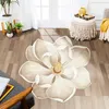 Teppich Teppich Bürostuhl Bodenmatte 3d Blumenform bedruckt weicher Computertisch Schlafzimmer Dekoration Wohnzimmer Teppiche