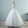 Balo Gowns Spagetti kayışları Beyaz Fildişi Tül Gelinlik 2020 İncilerle Gelin Elbise Evlilik Müşterisi Boyut 225b