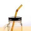 Drinking Straws Special Fine Curved Glass Pipet Environmental Health Baby Art Pipette Eco-friendly SN1153