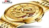 TEVISE LUSE GOLDEN DRAGON DESIGN MENS OTTERITI SCHETTERO IN ACCIAIO IN ACCIAIO IN AUSTRATTO AUTTRAZIONE MECCANICA IN MASCHIO MASCHIO COLLO COLLO MASCHIO 6543462