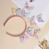 Fournitures de fête Gluffage Powder Bandau de poudre esthétique Butterfly Hairhoop Festival Headwrear Girls Headwear Saint Valentin Positre