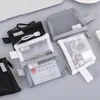 Depolama Çantaları Mesh Fermuar 1 PCS Yaratıcı Şeffaf Sevimli Kare/Oval Taşınabilir Kalem Kalem Poşeti Çantası Okul Ofis Tedarik Kırtasiye Kılıfı
