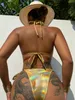 Nuovo costume da bagno in bikini Golden Color Foreign Trade a tre punti Sexy Swimsuit Women Women Wea Beach Wear Micro Triangle Bikini set a due pezzi Bikini sexy