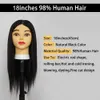 Mannequin Heads 98% of real hair doll heads are used for professional hairstyle training headgear human body models and head styling practicing Q240510