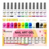 Nagellack nagelkonstgelpolsk kit Soak Off UV/LED Semi permanent 8 ml 12 st/set lack gel nagellack lack lack SN målning konstdesigner T240510