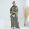 Abbigliamento etnico eid luccicante abaya con preghiera di sciarpa integrata vestito hijab estate abayas musulmani per donne dubai lussuoso abito kaftan islam