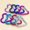 Carabiner Alluminio a forma di cuore 1000pcs/lotto Regalo per regalo Clip da campo da campo da campeggio esterno Bottiglia d'acqua Hanging Filla all'ingrosso JY10 Anello