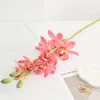 Dekorative Blumen Simulation Orchidezzweig El Dekor gefälschte künstliche Cymbidium Seidengrün Blume Haus Esstisch Dekoration Blumen
