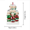 Ornamentos personalizados resina familiar de Natal decorações de árvores FY5834 1106