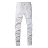 Damesbroeken Hoge kwaliteit Purple Roca Brand Jeans Street White Fashion Repair Low Raise Skinny Denim