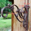 Decoratieve borden gietijzeren wandbloemmand hangende haak in antieke rustieke kleur huizen tuin decor retro gemonteerde metalen opbergracks