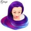 MANNEQUIN CHEAUX COLORED MODEAU HUMAIN HIDE Coiffure Pratique Pratique Poll de beauté Style avec outil de clip Q240510