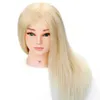 Mannequin leder en mänsklig modell med verkligt hårträninghuvudfrisör curling övning dummy docka 160 cm stativ mini Q240510