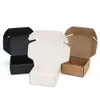 Geschenkverpackung 10 Stücke beliebter Kraftpapier Geschenkbox Weiß/Braun/Schwarz kleiner Seife Mini -Schmuckverpackung Pappschachtel 2405111