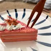 Gafflar japanska kreativa två tänder trä gaffel dessert frukt mitten av autumn månkaka delikat hem fastland porslin