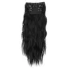 Long curly hair four pieces clip hair big wave wig water wave wig