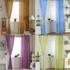 Gordijn satijnen stof multicolor vaste raamdeur kamer paneel schaduw draperen home decor benodigdheden