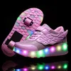 Masowe świetliste łyżwy LED LED LED Proste Trend Trend Trend Sneakers Boy Girl Birthday Prezent 240509